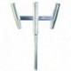 Tigress Triple Aluminum Kite Rod Holder - Straight Butt - Polished