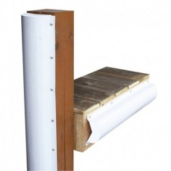 Dock Edge Piling Bumper - One End Capped - 6' - White