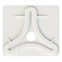 KING Jack /Omni Antenna Mounting Plate - White