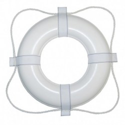 Taylor Made Foam Ring Buoy - 20" - White w/White Grab Line