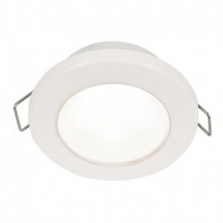 Hella Marine EuroLED 75 3" Round Spring Mount Down Light - White LED - White Plastic Rim - 12V