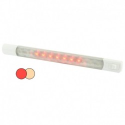 Hella Marine Surface Strip Light w/Switch - Warm White/Red LEDs - 12V