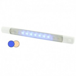 Hella Marine Surface Strip Light w/Switch - Warm White/Blue LEDs - 12V