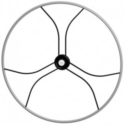 Edson 40" "Double Black Diamond" Wheel w/Comfort Grip - Gray