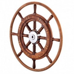 Edson 30" Teak Yacht Wheel w/Teak Rim & Chrome Hub