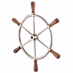 Edson 24" Bronze Wheel w/Teak Handles