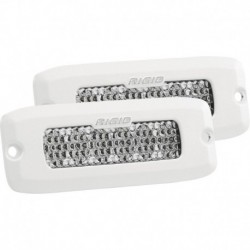 RIGID Industries SR-Q Series PRO Hybrid-Diffused LED - Flush Mount - Pair - White