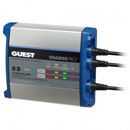 Guest On-Board Battery Charger 10A / 12V - 2 Bank - 120V Input