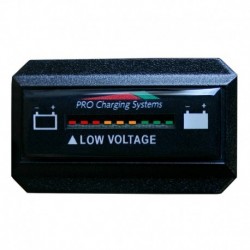 Dual Pro Battery Fuel Gauge - DeltaView Link Compatible - Rectangle - 36V System (3-12V Battery, 6-6V Batteries)