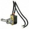 BEP SPST Chrome Plated Toggle Switch Wire Leads - ON/OFF