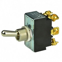 BEP DPDT Chrome Plated Toggle Switch - ON/OFF/ON
