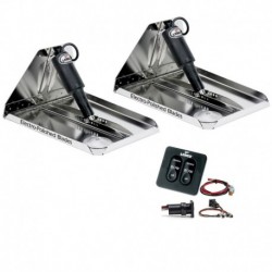 Lenco 17" x 12" Extreme Duty Performance Trim Tab Kit w/Standard Tactile Switch Kit 12V