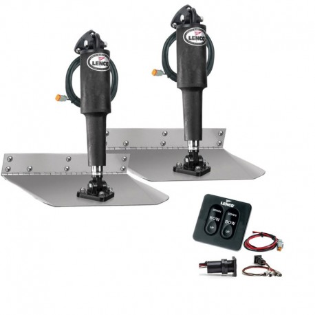 Lenco 9" x 24" Standard Trim Tab Kit w/Standard Tactile Switch Kit 12V