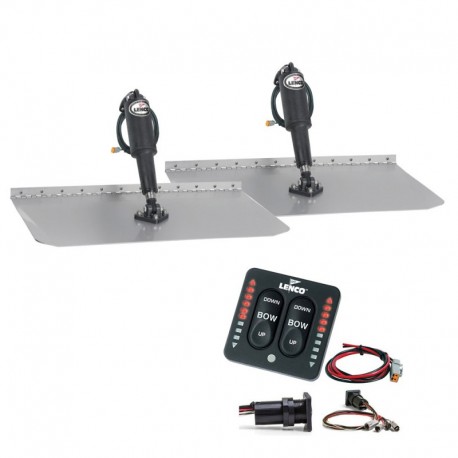 Lenco 12" x 18" Standard Trim Tab Kit w/LED Indicator Switch Kit 12V