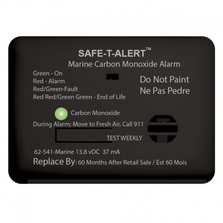 Safe-T-Alert 62 Series Carbon Monoxide Alarm w/Relay - 12V - 62-541-R-Marine - Surface Mount - Black