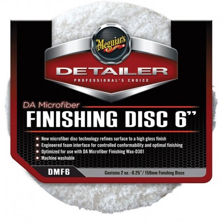 Meguiar' s DA Microfiber Finishing Disc - 6" - 2-Pack