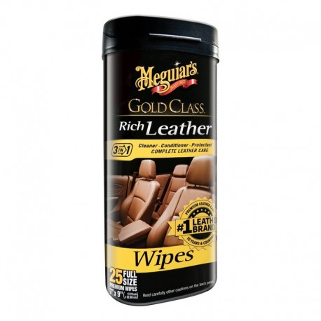 Meguiar' s Gold Class Rich Leather Cleaner & Conditioner Wipes