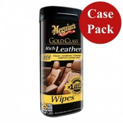 Meguiar' s Gold Class Rich Leather Cleaner & Conditioner Wipes *Case of 6*