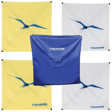 Tigress Kite Kit - 2-All Purpose Yellow, 2-Specialty White & Storage Bag