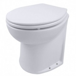 Jabsco Deluxe Flush 14" Slant Back 24V Electric Toilet w/Solenoid Valve