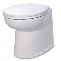 Jabsco Deluxe Flush 14" Straight Back 24V Electric Toilet w/Solenoid Valve