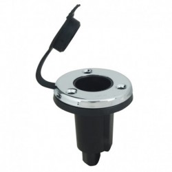 Perko Spare Round Plug-In Base - 3-Pin - Chrome/Black