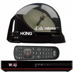 KING DISH Tailgater Pro Premium Satellite Portable TV Antenna w/DISH Wally HD Receiver