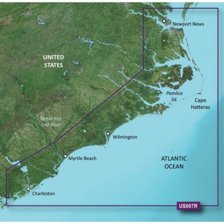 Garmin BlueChart g3 Vision HD - VUS007R - Norfolk - Charleston - microSD /SD