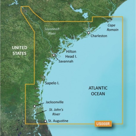 Garmin BlueChart g3 Vision HD - VUS008R - Charleston to Jacksonville - microSD /SD