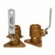 GROCO 1-1/2" Bronze Tri-Flanged Ball Valve/Seacock