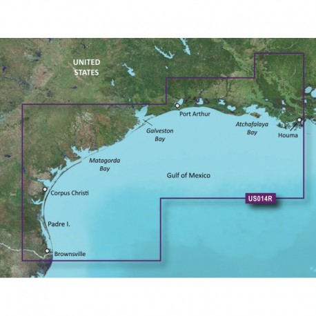 Garmin BlueChart g3 Vision HD - VUS014R - Morgan City to Brownsville - microSD /SD