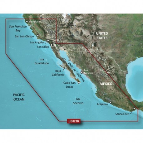 Garmin BlueChart g3 Vision HD - VUS021R - California-Mexico - microSD /SD