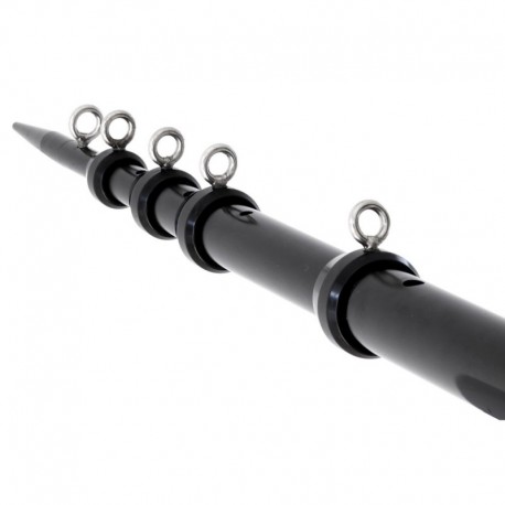 Tigress XD Telescoping Aluminum Outrigger Poles - 15' - 1-1/8" OD Black