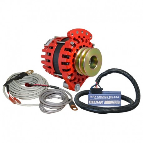 Balmar Alternator 1-2" Single Foot Dual V Pulley Regulator & Temp Sensor - 170A Kit - 12V