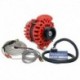 Balmar Alternator 1-2" Single Foot K6 Serpentine Pulley Regulator & Temp Sensor - 170A Kit - 12V