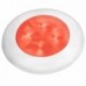 Hella Marine Red LED Round Courtesy Lamp - White Bezel - 24V