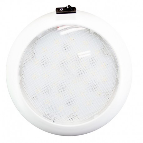 Innovative Lighting 5.5" Round Some Light - White/Red LED w/Switch - White Housing