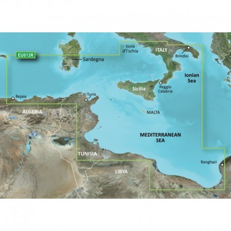 Garmin BlueChart g3 Vision HD - VEU013R - Italy Southwest & Tunisia - microSD /SD