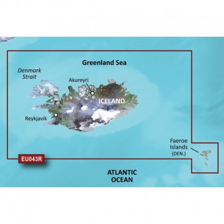 Garmin BlueChart g3 Vision HD - VEU043R - Iceland & Faeroe Islands - microSD /SD