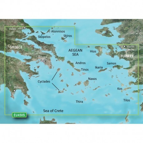 Garmin BlueChart g3 Vision HD - VEU450S - Athens & Cyclades - microSD /SD