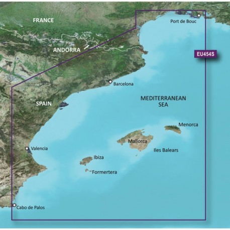 Garmin BlueChart g3 Vision HD - VEU454S - Barcelona & Valencia - microSD /SD