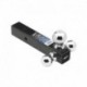 Draw-Tite Tri-Ball Mount 2" Square Solid Shank w/Chrome 1-7/8", 2" & 2-5/16" Balls - Black