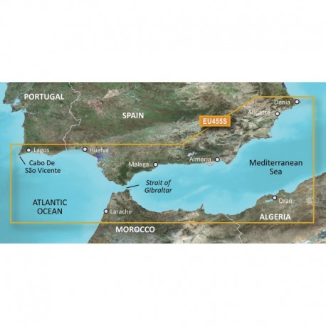 Garmin BlueChart g3 Vision HD - VEU455S - Alicante to Cabo de Sao Vicente - microSD /SD