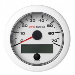 Veratron 3-3/8" (85mm) OceanLink GPS Speedometer (0-70 KN/MPH/KMH) - White Dial & Bezel