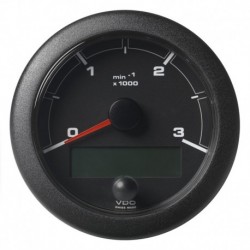 Veratron 3-3/8" (85mm) OceanLink Tachometer 3000 RPM - Black Dial & Bezel