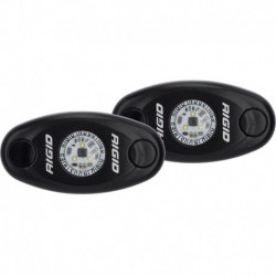 RIGID Industries A-Series Black Low Power LED Light Pair - Neon White