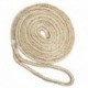 New England Ropes 3/4" x 35' Nylon Double Braid Dock Line - White/Gold w/Tracer