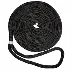 New England Ropes 3/8" X 25' Nylon Double Braid Dock Line - Black