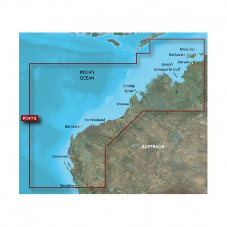 Garmin BlueChart g3 Vision HD - VPC411S - Geraldton - Darwin - microSD /SD