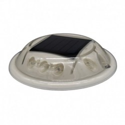 Hydro Glow C1W Round Solar Dock, Deck & Pathway Light - White